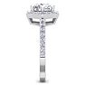 2 Carat Halo Diamond Engagement Ring In 14 Karat White Gold Image-4