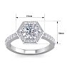 2 Carat Halo Diamond Engagement Ring In 14 Karat White Gold Image-5
