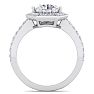 2 1/2 Carat Halo Diamond Engagement Ring In 14 Karat White Gold Image-3