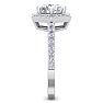 2 1/2 Carat Halo Diamond Engagement Ring In 14 Karat White Gold Image-4