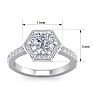 2 1/2 Carat Halo Diamond Engagement Ring In 14 Karat White Gold Image-5