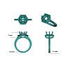 2 1/2 Carat Halo Diamond Engagement Ring In 14 Karat White Gold Image-7