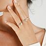 1 1/2 Carat Round Diamond Engagement Ring With 1 Carat Center Diamond In 14K White Gold Image-3