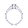 1 1/2 Carat Round Diamond Engagement Ring With 1 Carat Center Diamond In 14K White Gold Image-4