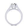 2 Carat Round Diamond Engagement Ring With 1 1/2 Carat Center Diamond In 14K White Gold Image-3