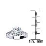 2 Carat Round Diamond Engagement Ring With 1 1/2 Carat Center Diamond In 14K White Gold Image-5