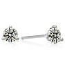 Almost 3/4 Carat Round Diamond Stud Earrings in 14 Karat White Gold with Martini Setting Image-1