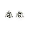 Almost 3/4 Carat Round Diamond Stud Earrings in 14 Karat White Gold with Martini Setting Image-2