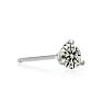 Almost 3/4 Carat Round Diamond Stud Earrings in 14 Karat White Gold with Martini Setting Image-3