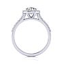 1 Carat Round Halo Diamond Engagement Ring in 14K White Gold. Very Popular, Super Beautiful, Classically Elegant
 Image-3