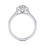 1 Carat Round Halo Diamond Engagement Ring in 14K White Gold. Very Popular, Super Beautiful, Classically Elegant
 Image-3