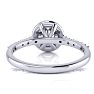 1 Carat Round Halo Diamond Engagement Ring in 14K White Gold. Very Popular, Super Beautiful, Classically Elegant
 Image-5