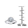 1 Carat Round Halo Diamond Engagement Ring in 14K White Gold. Very Popular, Super Beautiful, Classically Elegant
 Image-6