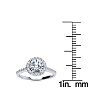 1 Carat Round Halo Diamond Engagement Ring in 14K White Gold. Very Popular, Super Beautiful, Classically Elegant
 Image-6