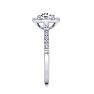 1 1/4 Carat Halo Diamond Engagement Ring in 14k White Gold Image-4