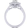 1 Carat Double Halo Diamond Engagement Ring in 14 Karat White Gold Image-3