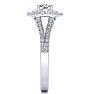 1 Carat Double Halo Diamond Engagement Ring in 14 Karat White Gold Image-4