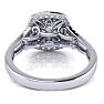 1 Carat Double Halo Diamond Engagement Ring in 14 Karat White Gold Image-5