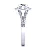 1 1/2 Carat Double Halo Diamond Engagement Ring in 14 Karat White Gold Image-4
