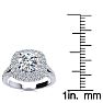 1 1/2 Carat Double Halo Diamond Engagement Ring in 14 Karat White Gold Image-6