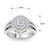 Cheap Engagement Rings, 1 Carat Double Halo Diamond Engagement Ring In 14 Karat White Gold Image-5