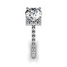 2 Carat Square Halo, Round Diamond Engagement Ring in 14k White Gold Image-3