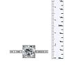 2 Carat Square Halo, Round Diamond Engagement Ring in 14k White Gold Image-6