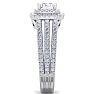 1 1/2 Carat Princess Shape Double Halo Diamond Engagement Ring In 14 Karat White Gold Image-4