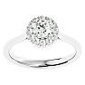 3/4 Carat Halo Diamond Engagement Ring In 14 Karat White Gold Image-1