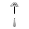 3/4 Carat Halo Diamond Engagement Ring In 14 Karat White Gold Image-5