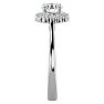 1 Carat Halo Diamond Engagement Ring In 14 Karat White Gold Image-4