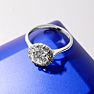1 Carat Halo Diamond Engagement Ring In 14 Karat White Gold Image-7