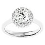 1 3/4 Carat Halo Diamond Engagement Ring In 14 Karat White Gold Image-1