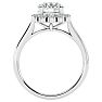 1 3/4 Carat Halo Diamond Engagement Ring In 14 Karat White Gold Image-3