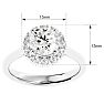 1 3/4 Carat Halo Diamond Engagement Ring In 14 Karat White Gold Image-5