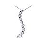 1/2ct Curve Style 9 Diamond Journey Pendant in 14k White Gold Image-2