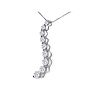 1/2ct Curve Style 9 Diamond Journey Pendant in 14k White Gold Image-3