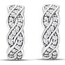 1/4ct Diamond Swirl Hoop Earrings. The Most Beautiful Huggy Hoop Style!

 Image-2