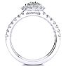 2 Carat Round Floating Halo Diamond Bridal Set in 14k White Gold. Our Most Popular 2ct Round Brilliant Bridal Set! Image-2