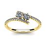 1/2 Carat Two Stone Diamond Ring In 14K Yellow Gold Image-1