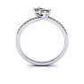 1/4 Carat Two Stone Diamond Bonded Love Ring In 14K White Gold Image-3