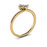 1/4 Carat Two Stone Diamond Bonded Love Ring In 14K Yellow Gold Image-2