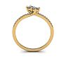 1/4 Carat Two Stone Diamond Bonded Love Ring In 14K Yellow Gold Image-3