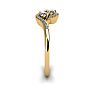 1/4 Carat Two Stone Diamond Swirl Ring In 14K Yellow Gold Image-3