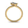 1/2 Carat Two Stone Diamond Bonded Love Ring In 14K Yellow Gold Image-3