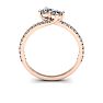 1/2 Carat Two Stone Diamond Bonded Love Ring In 14K Rose Gold Image-3