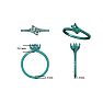 1/2 Carat Two Stone Diamond Bonded Love Ring In 14K Rose Gold Image-6
