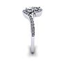 1/2 Carat Two Stone Diamond Swirl Ring In 14K White Gold Image-4
