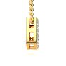 Letter D Diamond Initial Necklace In 14K Yellow Gold With 13 Diamonds Image-3
