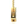 Letter E Diamond Initial Necklace In 14K Yellow Gold With 13 Diamonds Image-3